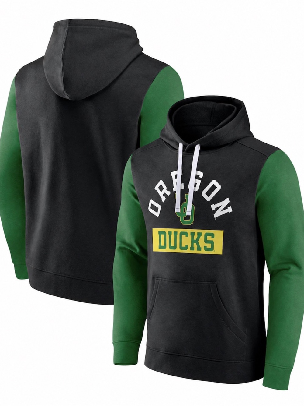 Fanatics Oregon Ducks Men's Black & Green Pullover Hoodie Size M